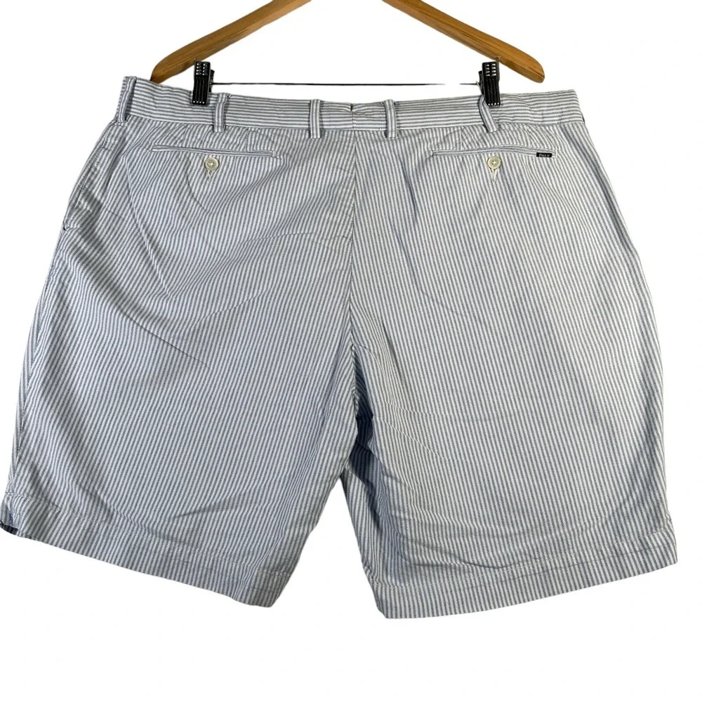 Polo Ralph‎ Lauren Shorts Mens 40 Blue White Striped Classic Fit Preppy Coastal
